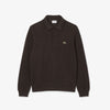 SH5781 POLO COLLAR RIBBED SWEATSHIRT DARK BROWN