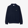 POLO COLLAR RIBBED SWEATSHIRT NAVY (166)