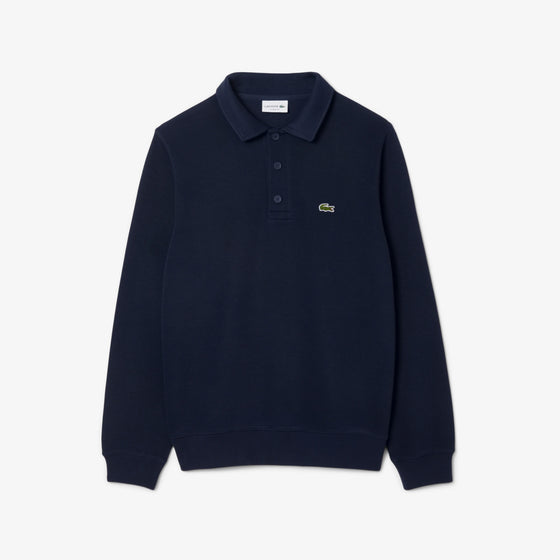 POLO COLLAR RIBBED SWEATSHIRT NAVY (166)