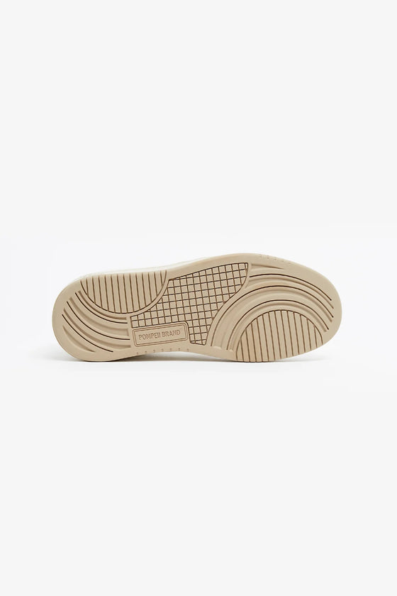 ELAN PIPPA LEATHER TRAINER ECRU/NAVY