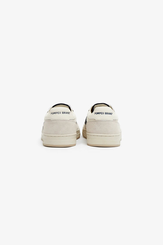 ELAN PIPPA LEATHER TRAINER ECRU/NAVY