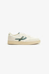 ELAN PIPPA LEATHER TRAINER ECRU/JASPER