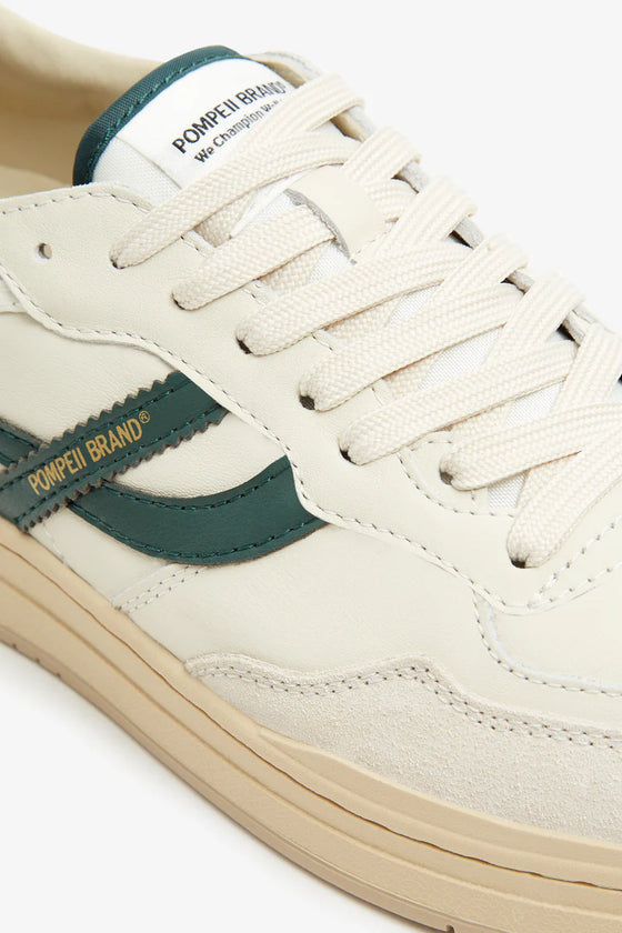 ELAN PIPPA LEATHER TRAINER ECRU/JASPER