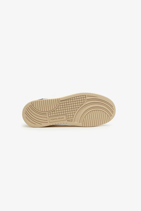 ELAN PIPPA LEATHER TRAINER ECRU/JASPER