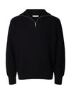 DRY LS KNIT RLX 1/2 ZIP BLACK