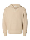 DRY LS KNIT RLX 1/2 ZIP OATMEAL