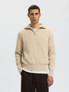 DRY LS KNIT RLX 1/2 ZIP OATMEAL