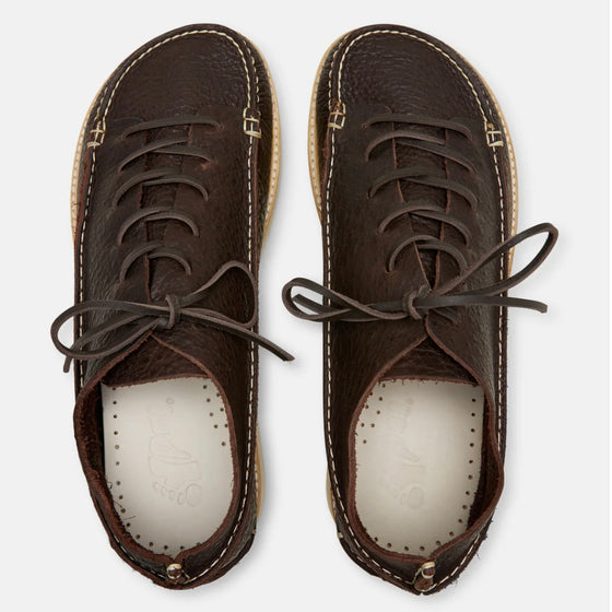 FINN 3 EVA SOLE OSTRICH LEATHER SHOE DARK BROWN