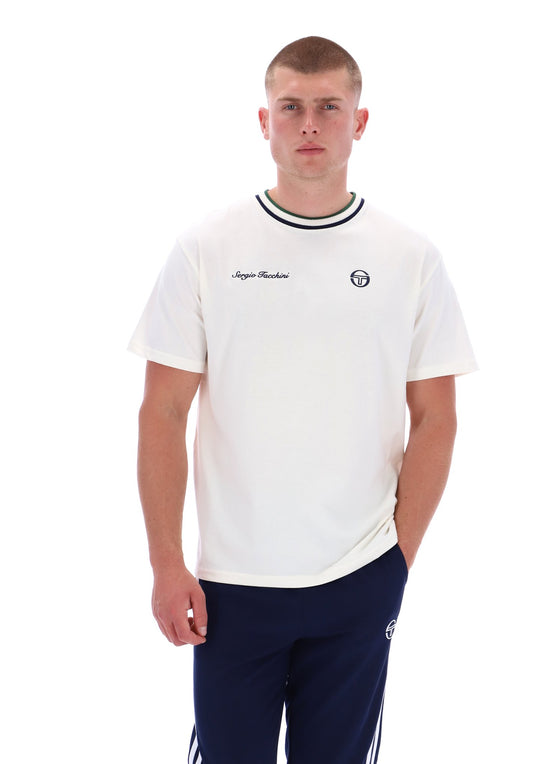 GOBARTO CONTRAST T-SHIRT GARDENIA (108)