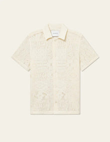  HECTOR LACE SS SHIRT IVORY (1098)