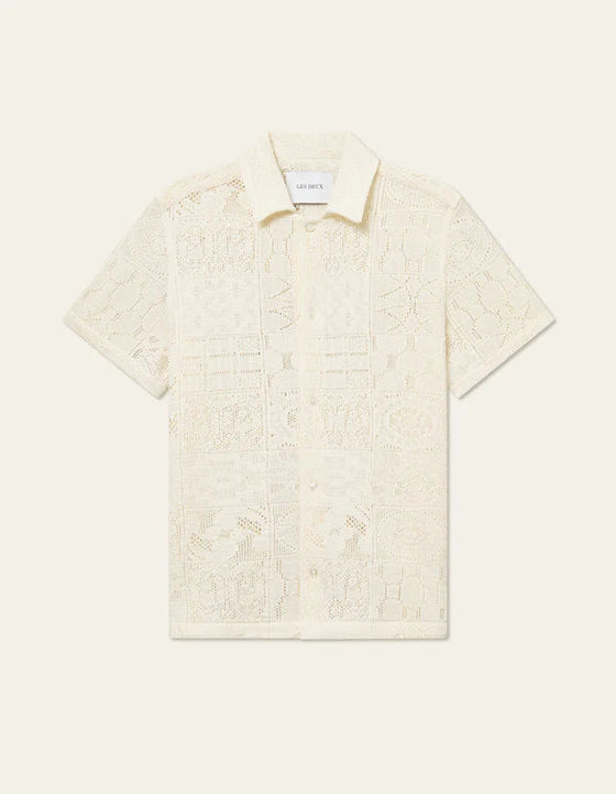 HECTOR LACE SS SHIRT IVORY (1098)