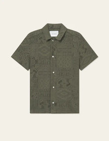  HECTOR LACE SS SHIRT OLIVE NIGHT