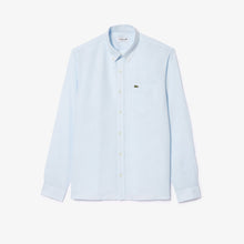  CH5692 REGULAR FIT L/S LINEN SHIRT RILL BLUE (T01)