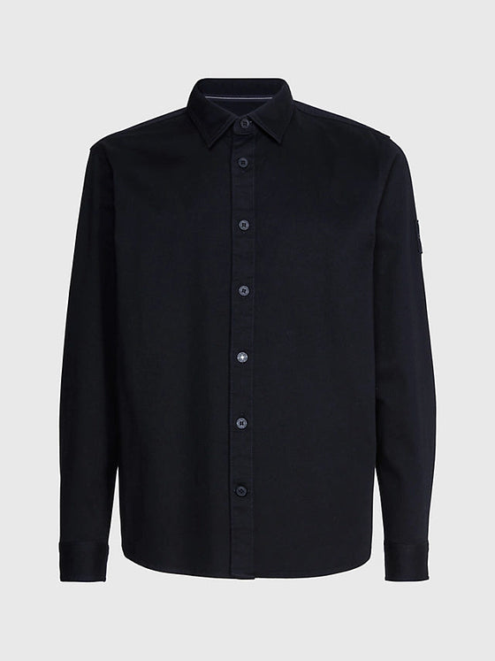 RELAXED FIT L/S TWILL SHIRT BLACK