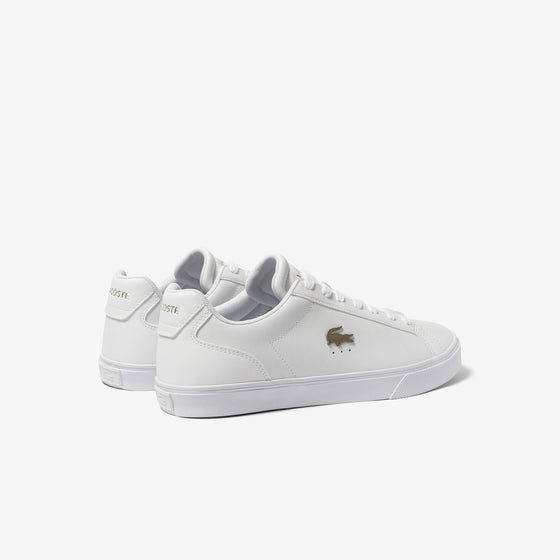 LEROND PRO LEATHER TRAINERS WHITE (GOLD CROC)