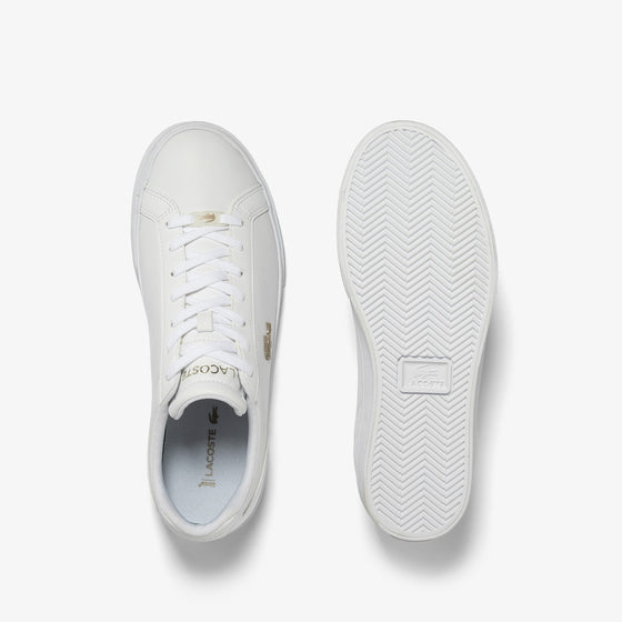 LEROND PRO LEATHER TRAINERS WHITE (GOLD CROC)