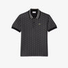 DH1417 CLASSIC FIT MONOGRAM JACQUARD POLO SHIRT BLACK (4PC)
