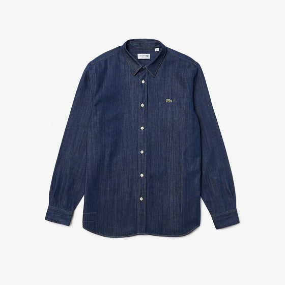 ORGANIC COTTON DARK WASH DENIM SHIRT QJH