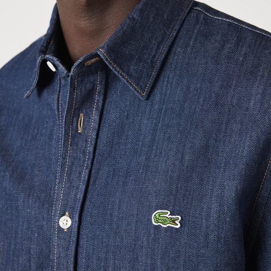 ORGANIC COTTON DARK WASH DENIM SHIRT QJH