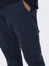 STAGE STRETCH FIT CUFFED CARGO PANT DRESS BLUES NAVY
