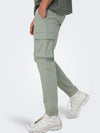 STAGE STRETCH FIT CUFFED CARGO PANT WROUGHT IRON GREY
