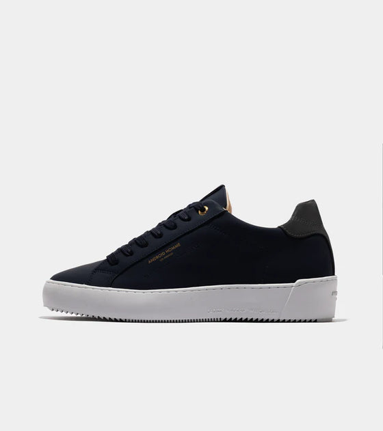 ZUMA GOMMA LEATHER TRAINER NAVY
