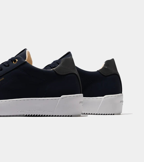 ZUMA GOMMA LEATHER TRAINER NAVY