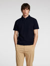 SANDER SEERSUCKER ZIP SS POLO SKY CAPTAIN
