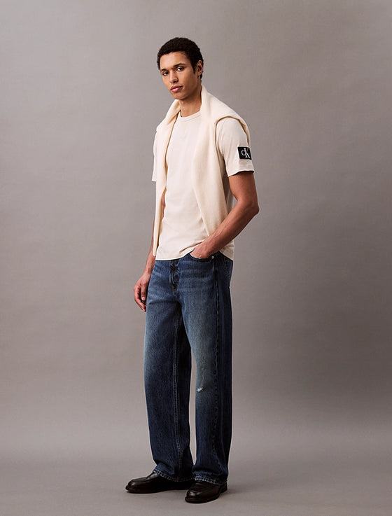 BADGE SLEEVE REGULAR FIT T-SHIRT OATMEAL (PDV)