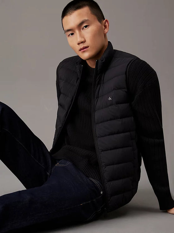 DOWN PUFFER BODY WARMER BLACK