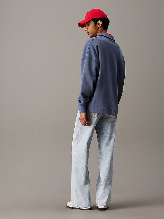 COTTON TERRY LS POLO GRISAILLE (PCP)