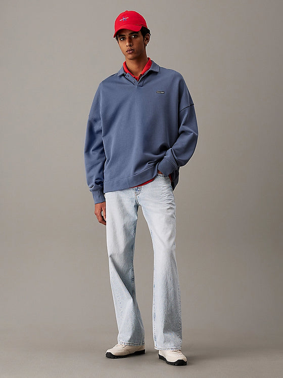 COTTON TERRY LS POLO GRISAILLE (PCP)