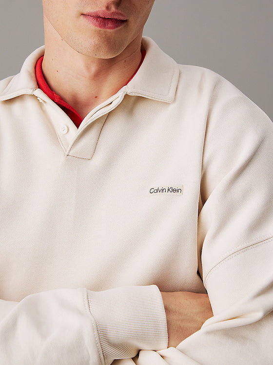 COTTON TERRY LS POLO TOFU (YAS)