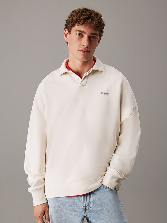 COTTON TERRY LS POLO TOFU (YAS)