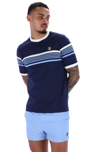  JAMES STRIPE T-SHIRT NAVY / VISTA