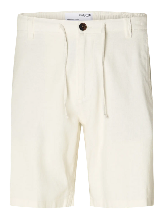 BRODY LINEN SHORTS CLOUD DANCER