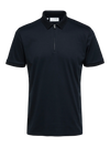 FAVE ZIP COLLAR S/S POLO SKY CAPTAIN