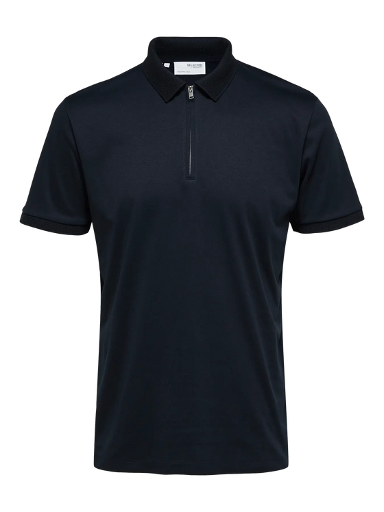 FAVE ZIP COLLAR S/S POLO SKY CAPTAIN