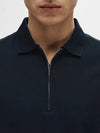 FAVE ZIP COLLAR S/S POLO SKY CAPTAIN