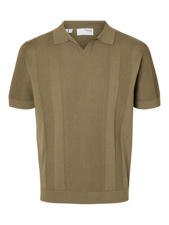 CHANNING SS STRUCTURE OPEN POLO VETIVER