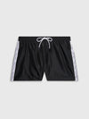 TAPED SIDE SHORT DRAWSTRING SWIM SHORTS BLACK 0811