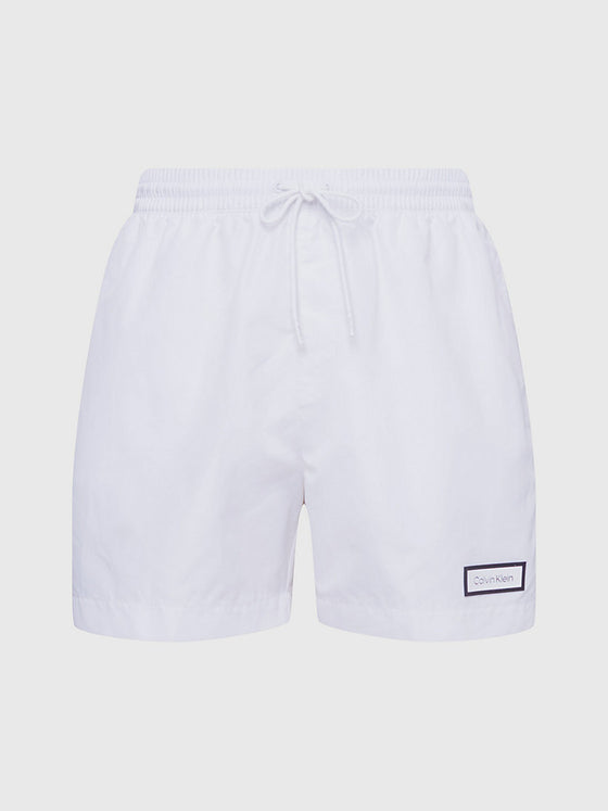 MID LENGTH DRAWSTRING SWIM SHORTS WHITE 0812