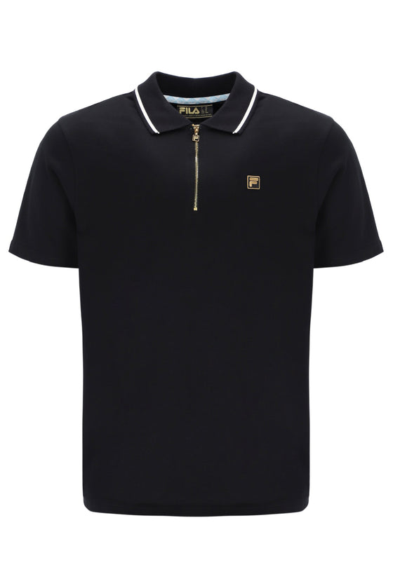 LEMAR SS POLO BLACK/EGRET (001)