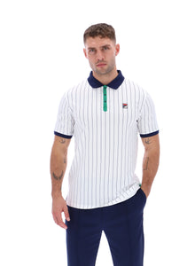  BB1 STRIPE POLO WHITE / GREEN (106)