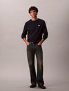 WAFFLE CHEST BADGE LS CREW DARK SAPPHIRE (CEF)