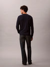 WAFFLE CHEST BADGE LS CREW DARK SAPPHIRE (CEF)
