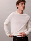 WAFFLE CHEST BADGE LS CREW TOFU (YAS)