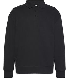  BUTTON POLO LS BLACK (UB1)