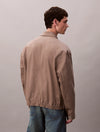 COTTON UTILITY ZIP THROUGH JACKET TAUPE TONE