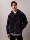 EMBLEM SHERPA FLEECE BLUE NIGHTS